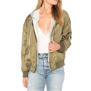 CPW Los Feliz Bomber with Hoodie - Army  XS